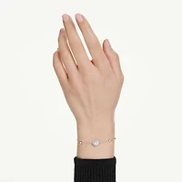 Una Angelic bracelet, Round cut, White, Rhodium plated by SWAROVSKI