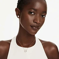 Bella V set, Round cut, White, Rose gold-tone plated by SWAROVSKI