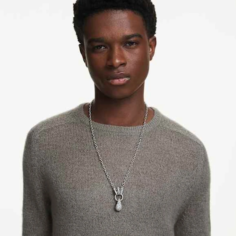 Sublima pendant, Mixed cuts, White, Ruthenium plated by SWAROVSKI