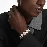 Una Angelic bracelet, White, Rhodium plated by SWAROVSKI