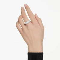 Sublima ring, White, Rhodium plated by SWAROVSKI