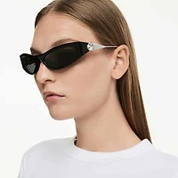 Sunglasses, Cat-Eye shape, SK6046, Black by SWAROVSKI