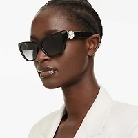 Sunglasses, Cat-Eye shape, SK6047, Black by SWAROVSKI