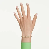 Una Angelic bracelet, Round cut, Caramel, Gold-tone plated by SWAROVSKI
