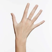 Matrix Vittore ring, Marquise cut, White, Rhodium plated by SWAROVSKI