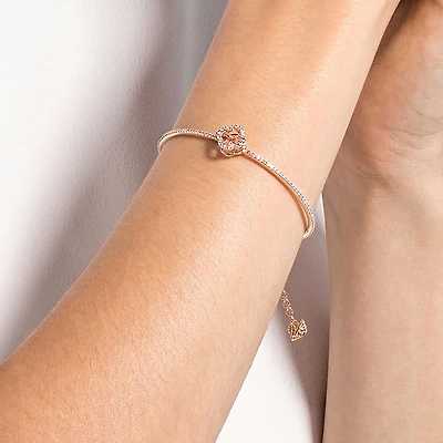 Una bangle, Clover, Pink, Rose gold-tone plated