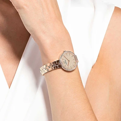 Cosmopolitan watch, Swiss Made, Metal bracelet, Pink, Rose gold-tone finish