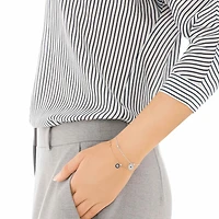 Crystal Wishes bracelet, Set (2), Evil eye, Blue, Mixed metal finish by SWAROVSKI