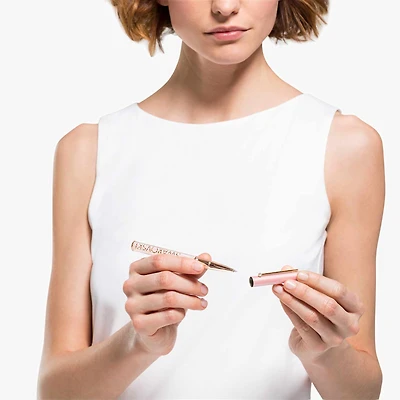 Crystalline ballpoint pen, Pink, Pink lacquered, rose gold-tone plated