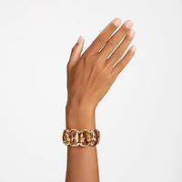 Harmonia cuff, Oversized floating crystals, Gold tone, Gold-tone plated by SWAROVSKI