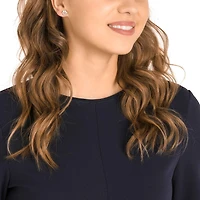 Magic stud earrings, Snowflake, White, Rose gold-tone plated by SWAROVSKI