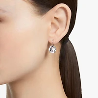 Millenia drop earrings, Round cut, White