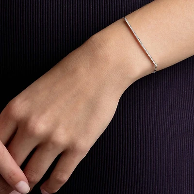 Only bracelet, White, Rhodium plated