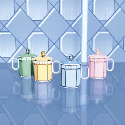 Signum mug with lid, Porcelain, Pink