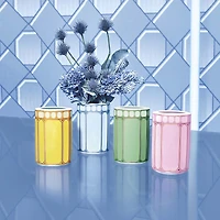 Signum vase, Porcelain, Medium, Blue by SWAROVSKI