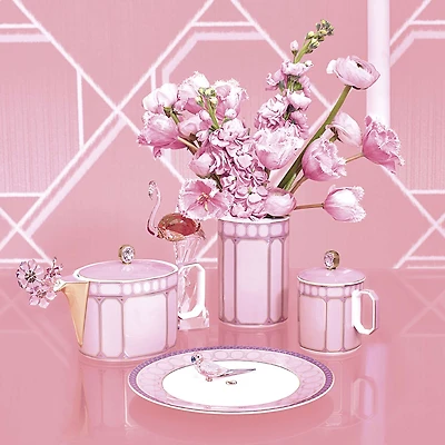 Signum vase, Porcelain, Medium, Pink