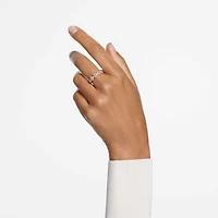 Una Angelic ring, Round cut, White, 18K rose gold finish