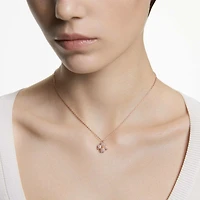 Latisha pendant, Flower, Pink, 18K rose gold finish