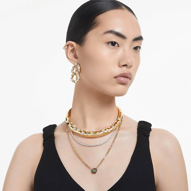 Dextera hoop earrings, Small, White