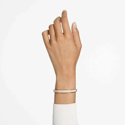Dextera bangle, Octagon shape, White, Gold-tone plated