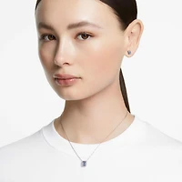 Una set, Octagon cut, Blue, Rhodium plated by SWAROVSKI