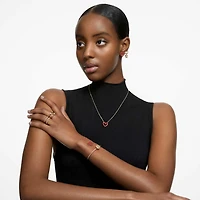 Stilla stud earrings, Round cut, White, Gold-tone plated by SWAROVSKI