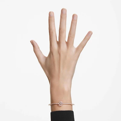 Una bangle, Clover, White, 18K rose gold finish