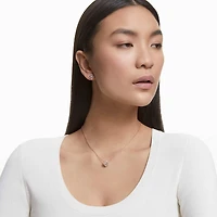 Una set, Mixed cuts, White, Rose gold-tone plated by SWAROVSKI