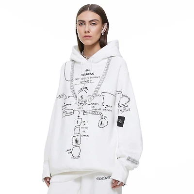ADVISORY BOARD CRYSTALS, Gray Objects Displaced by Refraction hoodie, White