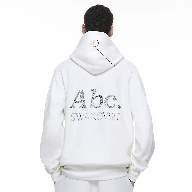 ADVISORY BOARD CRYSTALS, Gray Objects Displaced by Refraction hoodie, White by SWAROVSKI