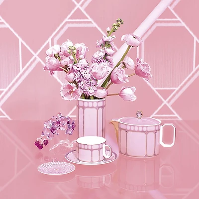Signum dinner plate, Porcelain, Pink