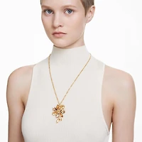 Elegance of Africa necklace, Flower, Multicoloured, Gold-tone plated by SWAROVSKI