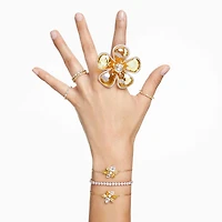 Matrix Tennis bracelet, Round cut, White