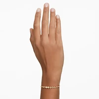 Imber Emily Tennis bracelet, Mixed round cuts, Pink, Rose gold-tone plated by SWAROVSKI