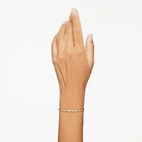 Imber Emily bracelet, Mixed round cuts, Gold tone, 18K gold finish