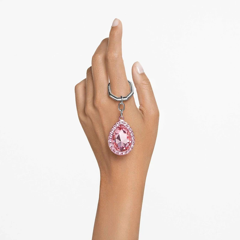 Key ring, Pear cut, Pink by SWAROVSKI