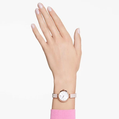 Illumina watch, Swiss Made, Metal bracelet, Rose gold tone, Rose gold-tone finish