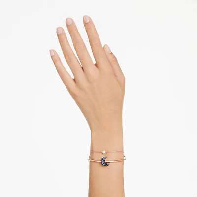 Sublima bangle, Moon, Multicoloured, 18K rose gold finish
