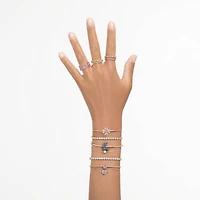 Sublima bangle, Moon, Multicoloured, 18K rose gold finish