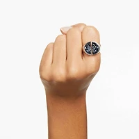 Lucent cocktail ring, Gray, Rhodium plated