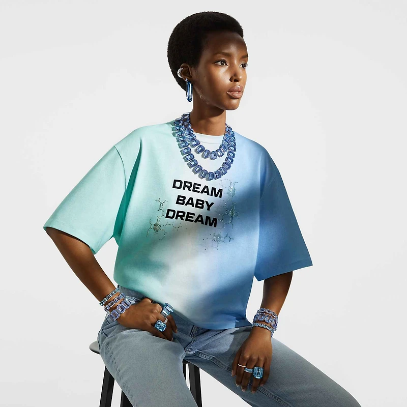 Liberal Youth Ministry, Gradient t-shirt, Green by SWAROVSKI