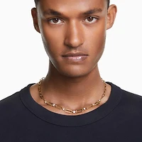 Constella necklace, White, 18K gold finish