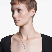 Meteora set, White, Rhodium plated by SWAROVSKI