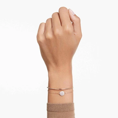 Sublima bangle, White, 18K rose gold finish