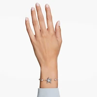 Idyllia bracelet, Crystal pearls, Starfish, Multicoloured, 18K gold finish