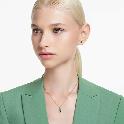 Chroma set, Mixed cuts, Green, 18K gold finish