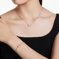 Mesmera set, Mixed cuts, White, 18K rose gold finish