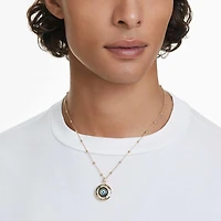 Symbolica pendant, Evil eye, Medium, Multicoloured, 18K gold finish