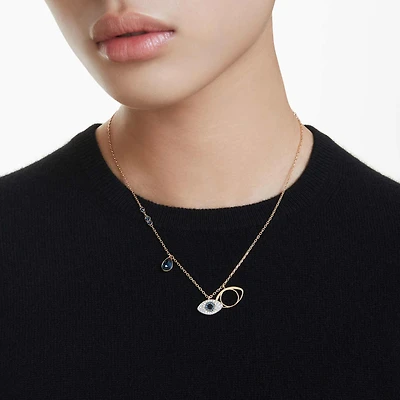 Symbolica pendant, Evil eye, Blue, Gold-tone plated