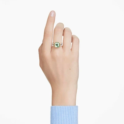 Chroma ring, Cushion cut, Multicoloured, Gold-tone plated